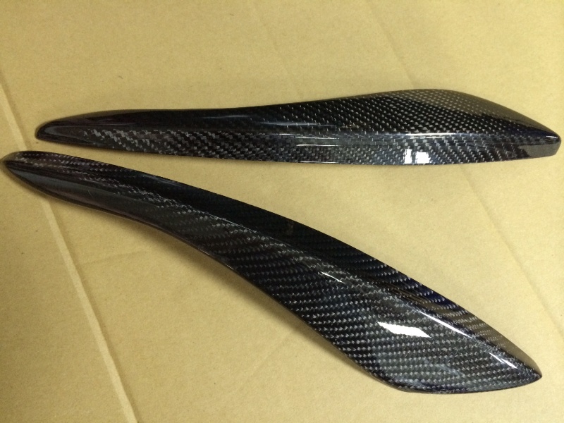 Carbon Fiber Headlight Eyelids Eyebrows For Infiniti G35 Coupe 2003-2006